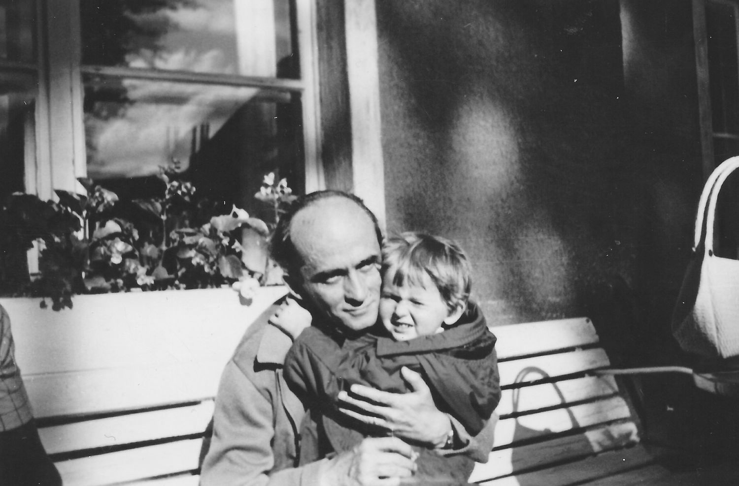 Jerzy Ficowski z córką Anną